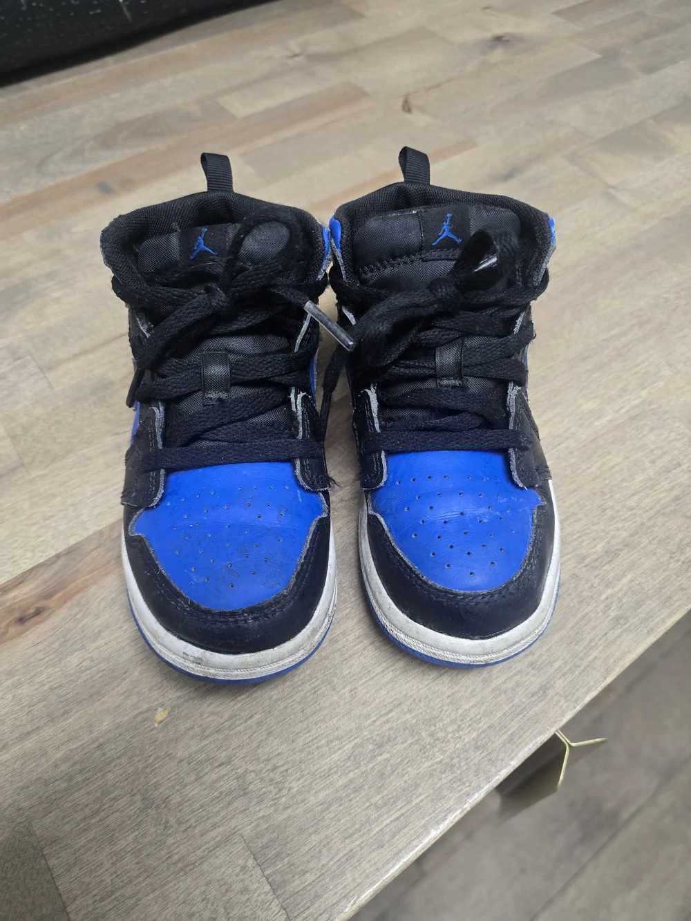 Nike Mid Kids Black and Royal Blue High-Top Sneakers